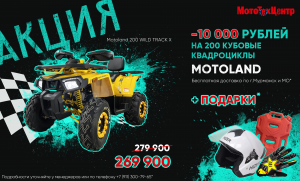 Квадроцикл Motoland 200 WILD TRACK X  (баланс. вал)