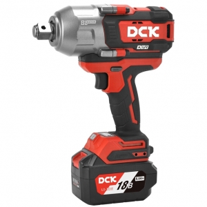 Гайковерт аккум ударный бесщеточный DCK KDPB1288, 18В, 3/4 ", 2*6А/ч. 1288Нм