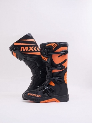 Мотоботы STAREZZI MILANO,  BLACK/ORANGE, 42