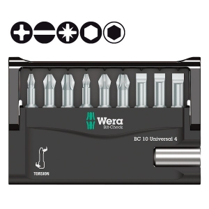 БИТЫ WERA PH/PZ/SL + АДАПТЕР 10шт